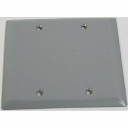 GREENFIELD Electrical Box Cover, 2 Gang, Blank CB2PS